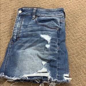 AE Distressed Mini-Skirt